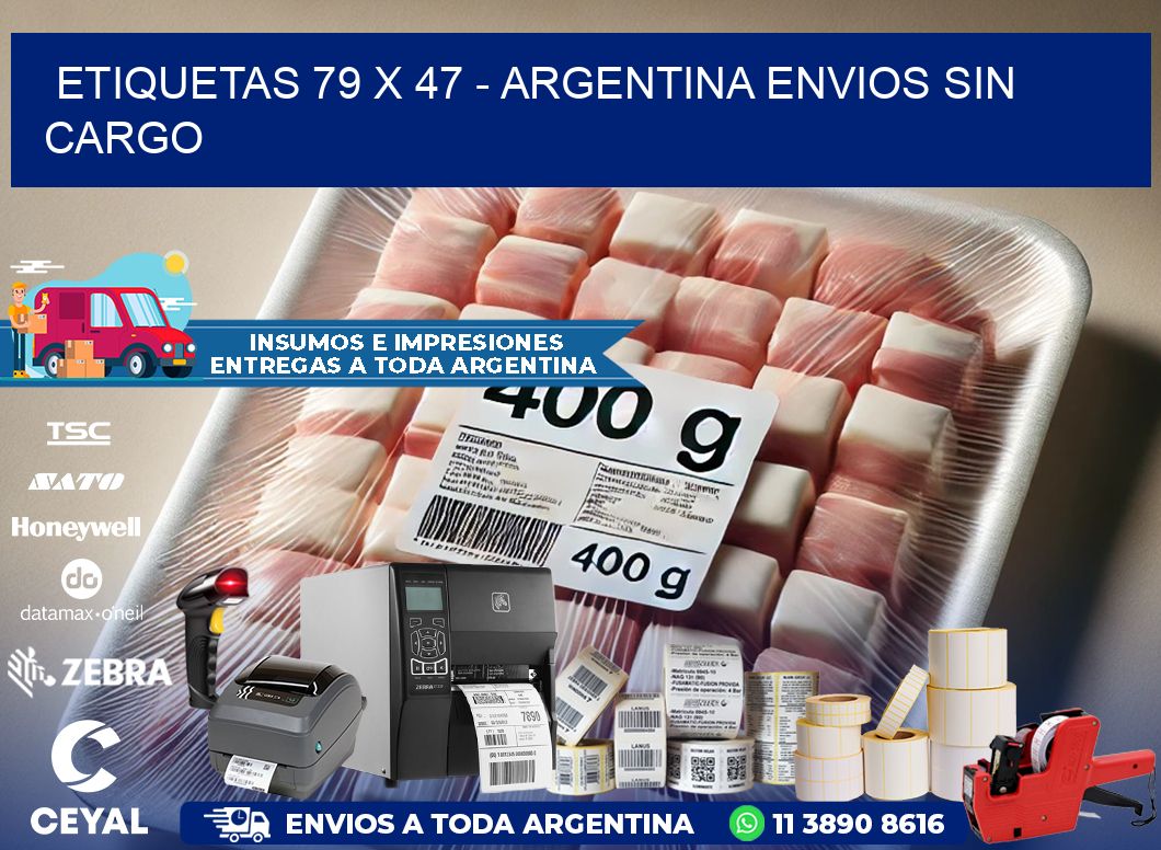 ETIQUETAS 79 x 47 - ARGENTINA ENVIOS SIN CARGO