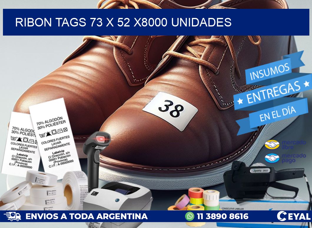 RIBON TAGS 73 x 52 X8000 UNIDADES
