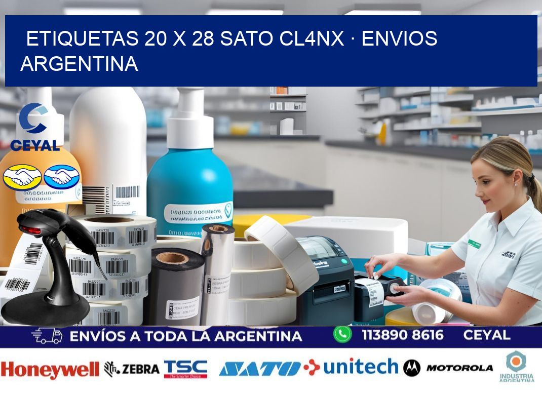 ETIQUETAS 20 x 28 SATO CL4NX · ENVIOS ARGENTINA