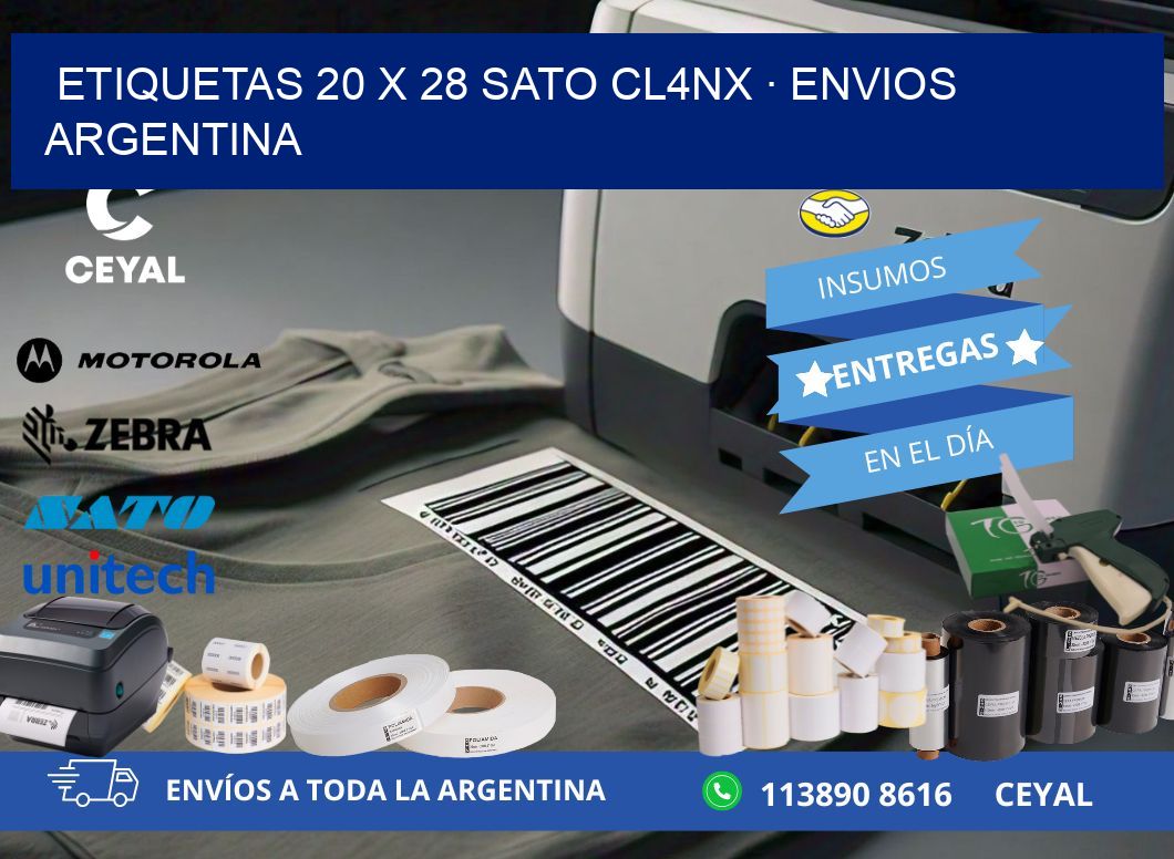 ETIQUETAS 20 x 28 SATO CL4NX · ENVIOS ARGENTINA