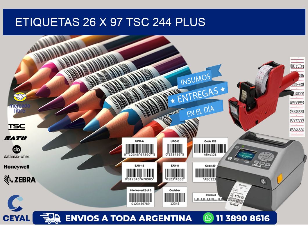 ETIQUETAS 26 x 97 TSC 244 PLUS