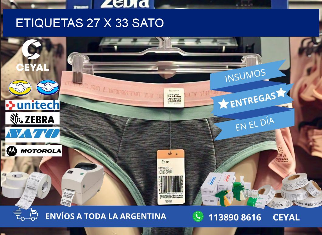 ETIQUETAS 27 x 33 SATO