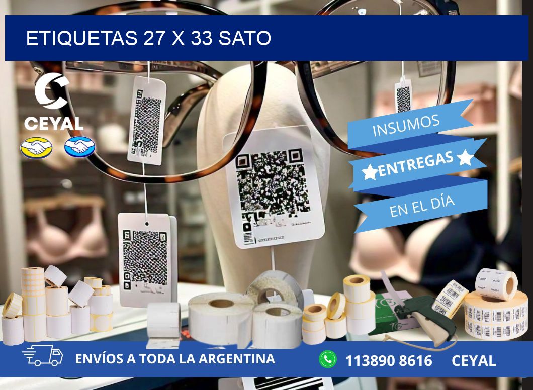 ETIQUETAS 27 x 33 SATO