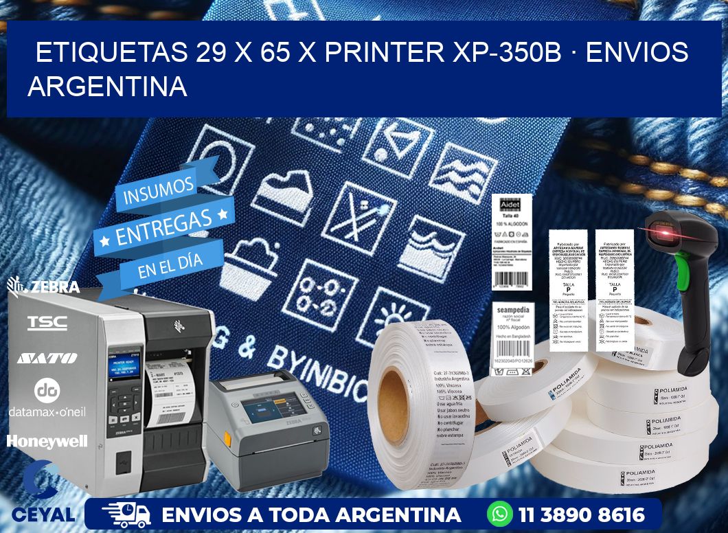ETIQUETAS 29 x 65 X PRINTER XP-350B · ENVIOS ARGENTINA