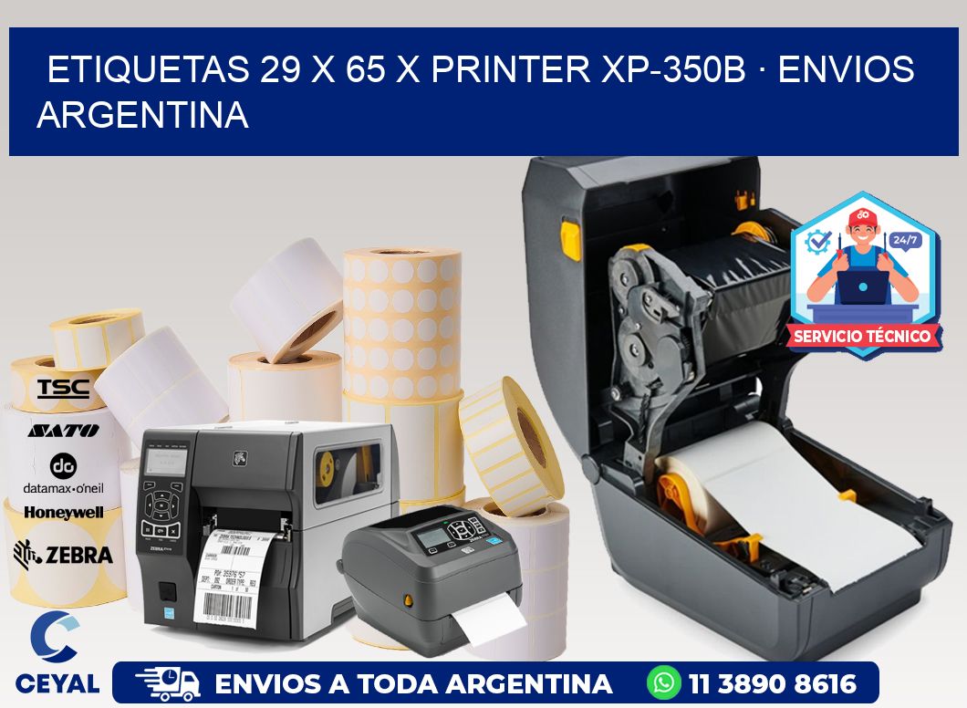 ETIQUETAS 29 x 65 X PRINTER XP-350B · ENVIOS ARGENTINA
