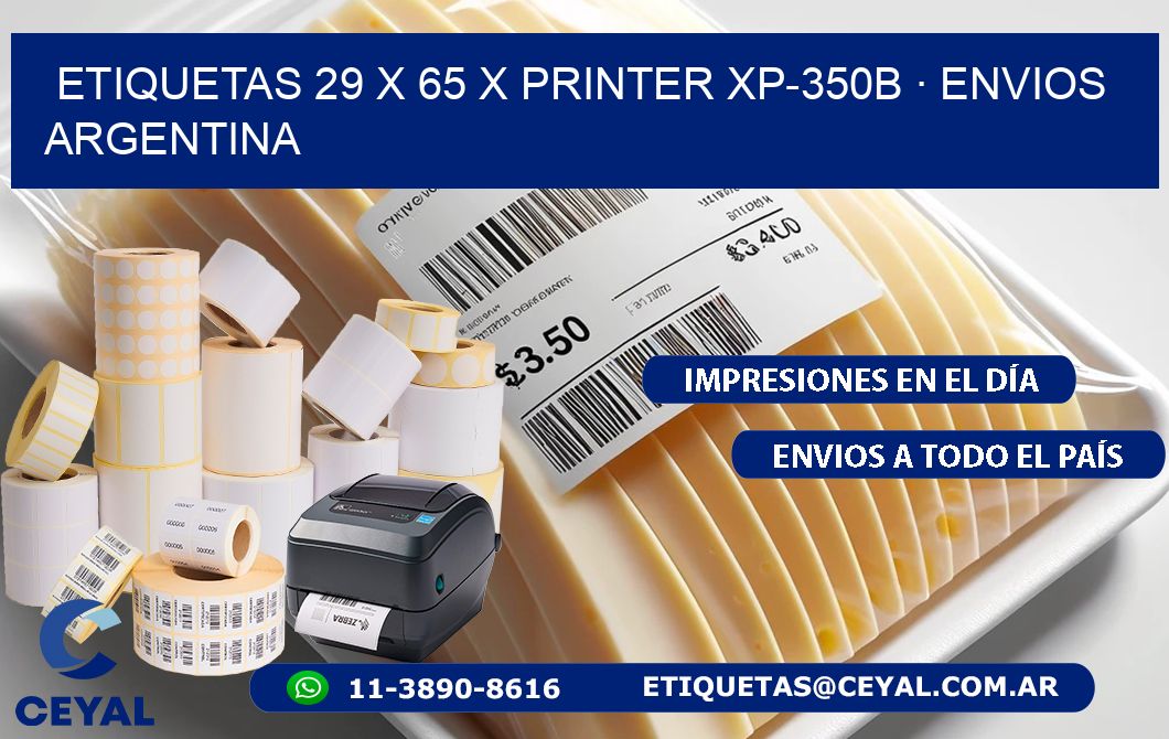 ETIQUETAS 29 x 65 X PRINTER XP-350B · ENVIOS ARGENTINA