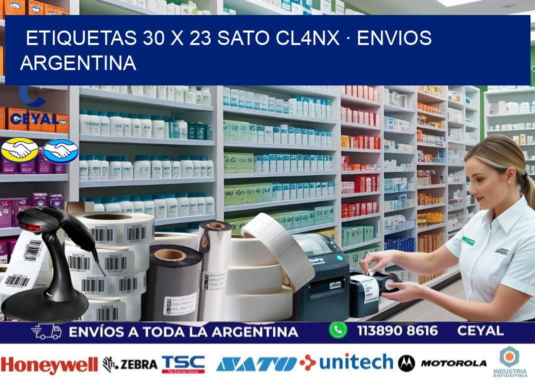 ETIQUETAS 30 x 23 SATO CL4NX · ENVIOS ARGENTINA