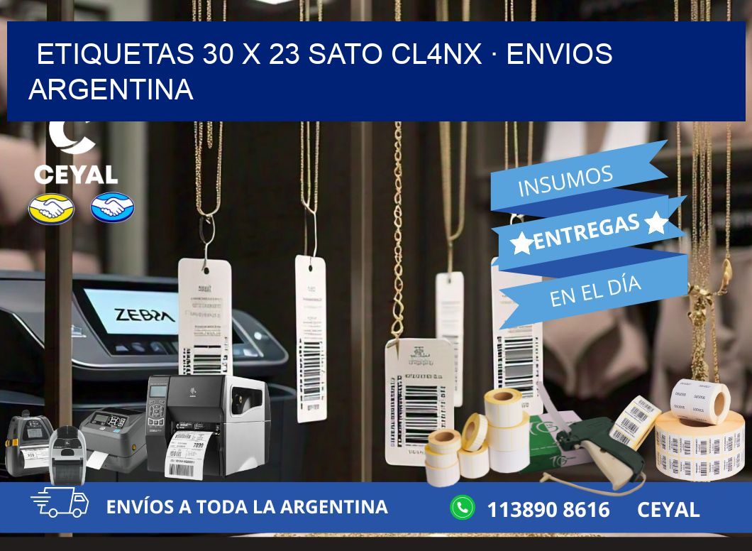 ETIQUETAS 30 x 23 SATO CL4NX · ENVIOS ARGENTINA