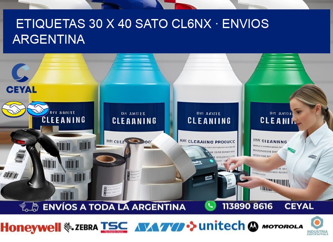 ETIQUETAS 30 x 40 SATO CL6NX · ENVIOS ARGENTINA