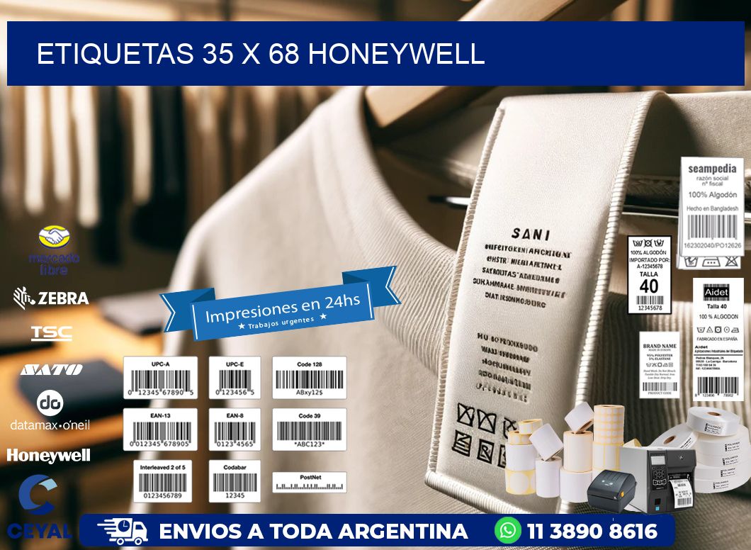 ETIQUETAS 35 x 68 HONEYWELL