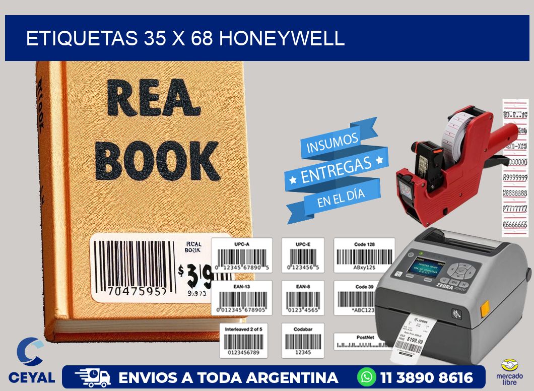 ETIQUETAS 35 x 68 HONEYWELL