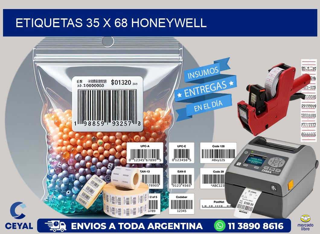 ETIQUETAS 35 x 68 HONEYWELL