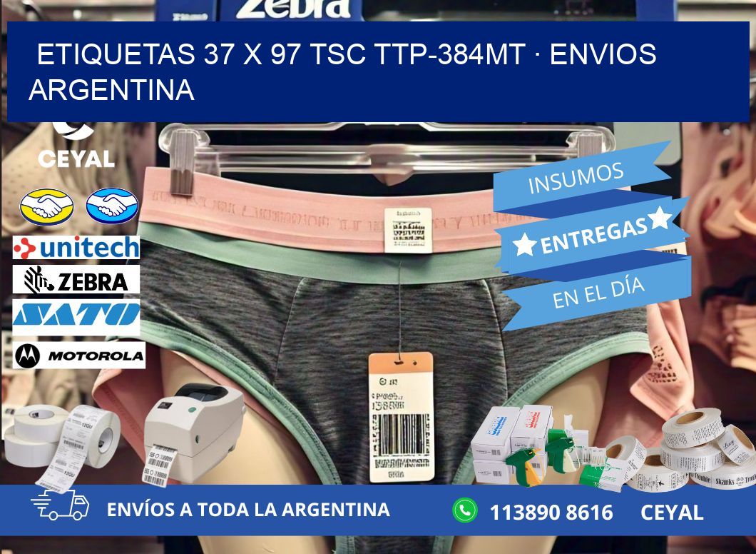 ETIQUETAS 37 x 97 TSC TTP-384MT · ENVIOS ARGENTINA