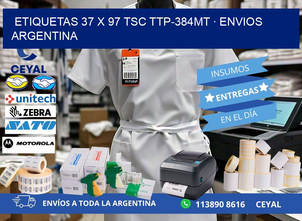 ETIQUETAS 37 x 97 TSC TTP-384MT · ENVIOS ARGENTINA