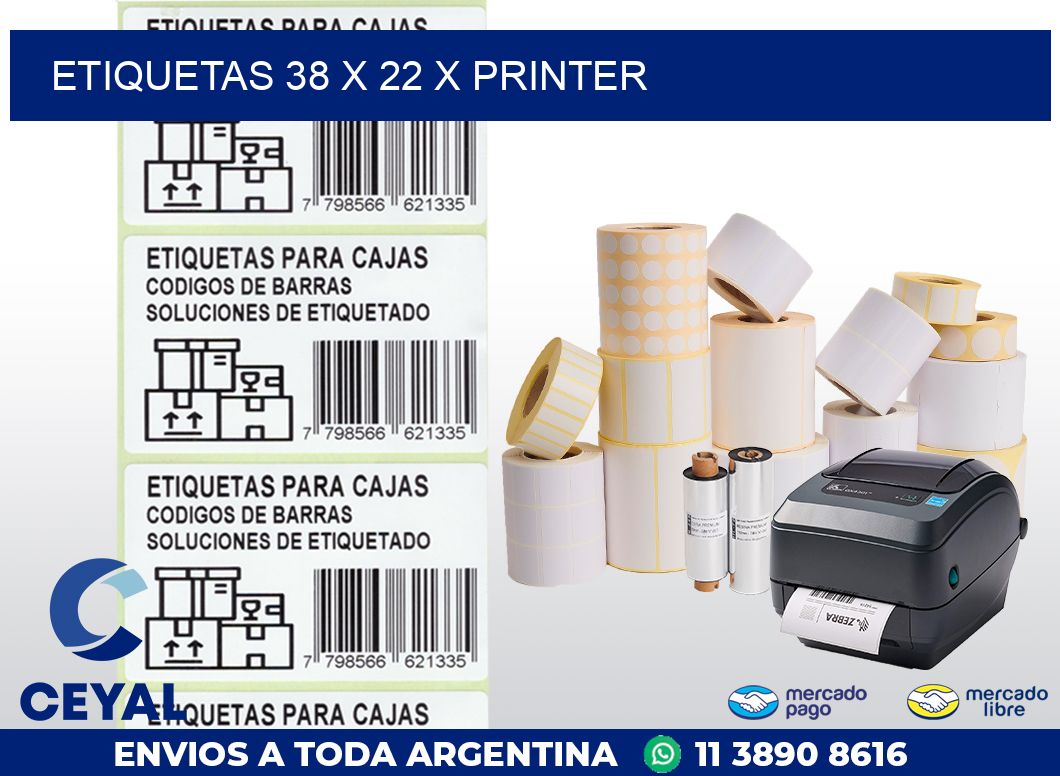 ETIQUETAS 38 x 22 X PRINTER