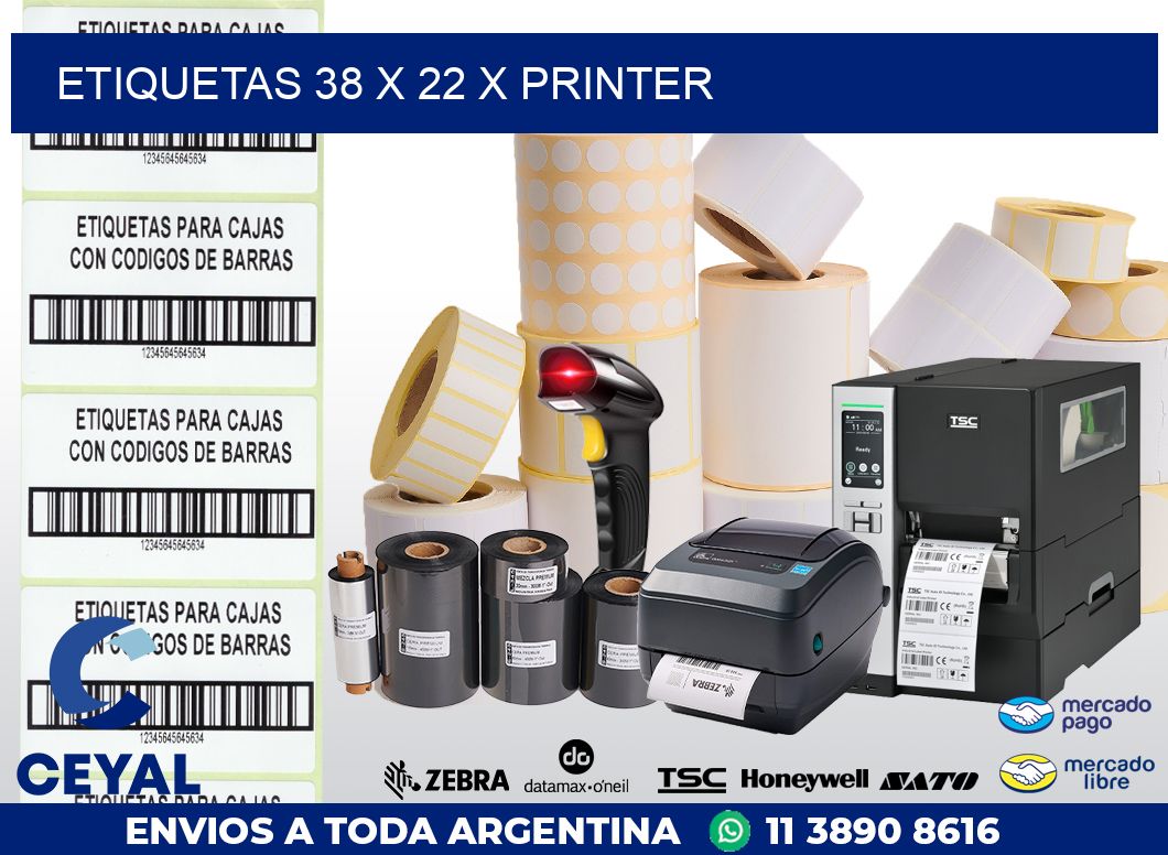 ETIQUETAS 38 x 22 X PRINTER