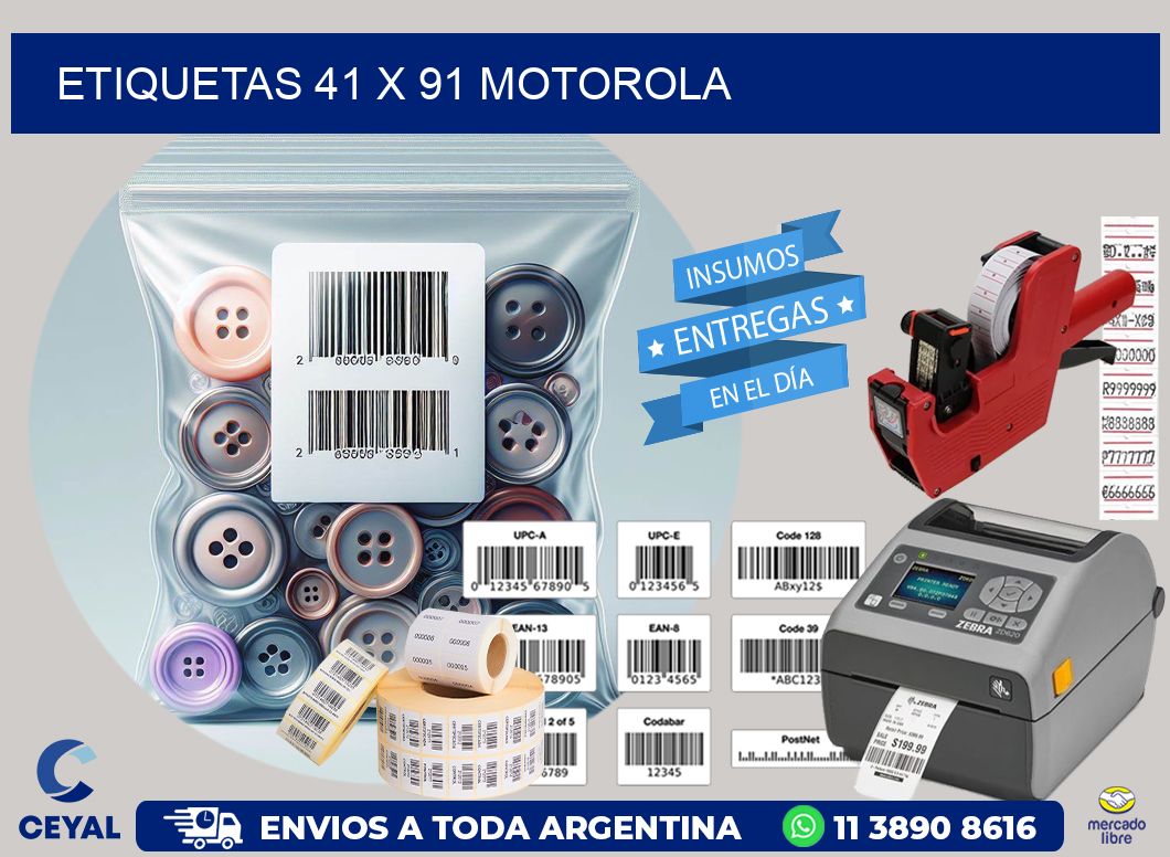 ETIQUETAS 41 x 91 MOTOROLA