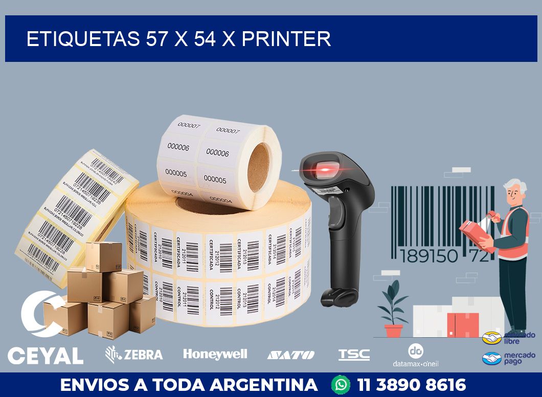 ETIQUETAS 57 x 54 X PRINTER