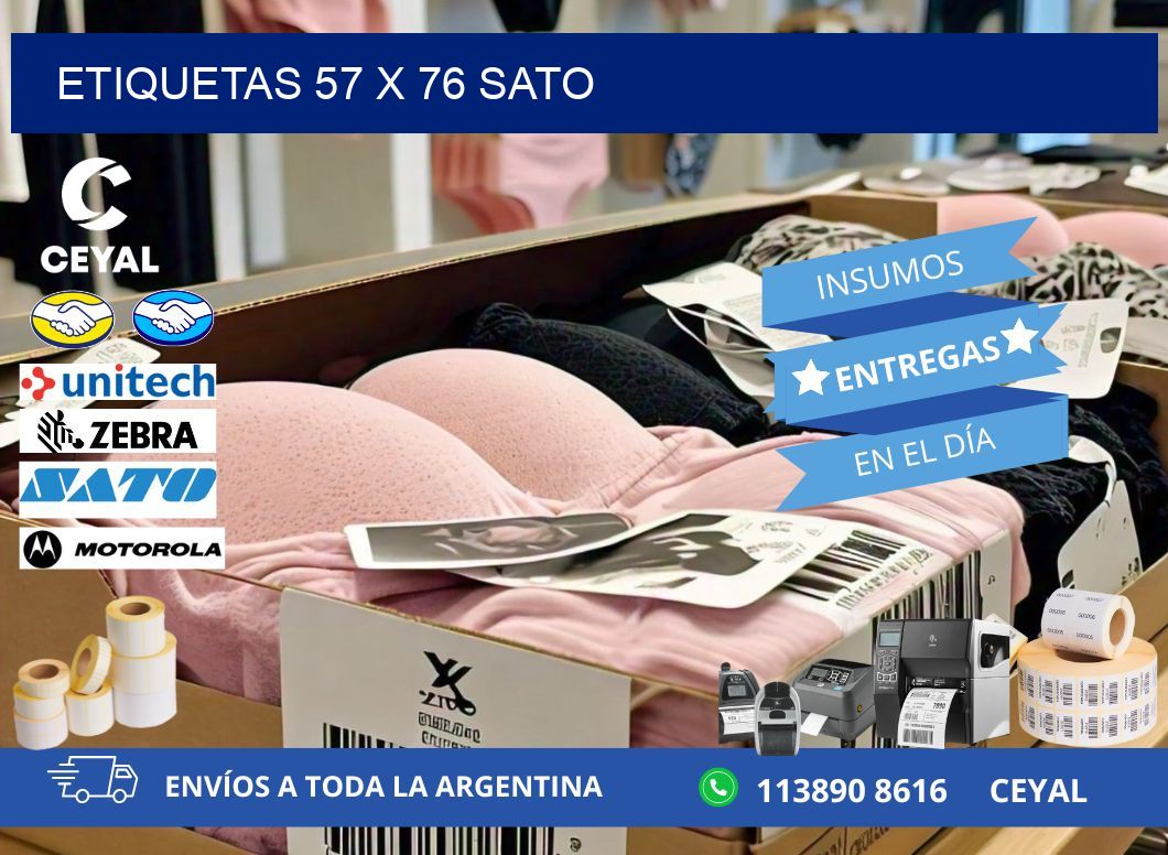 ETIQUETAS 57 x 76 SATO