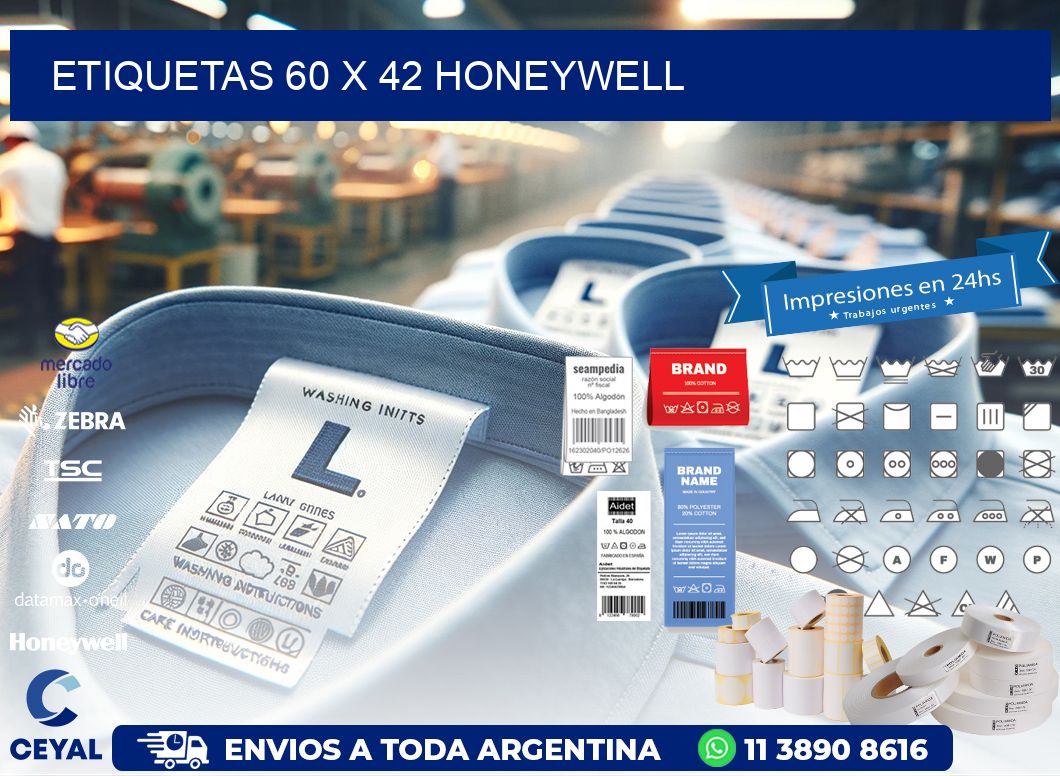 ETIQUETAS 60 x 42 HONEYWELL
