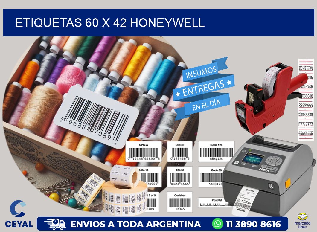 ETIQUETAS 60 x 42 HONEYWELL