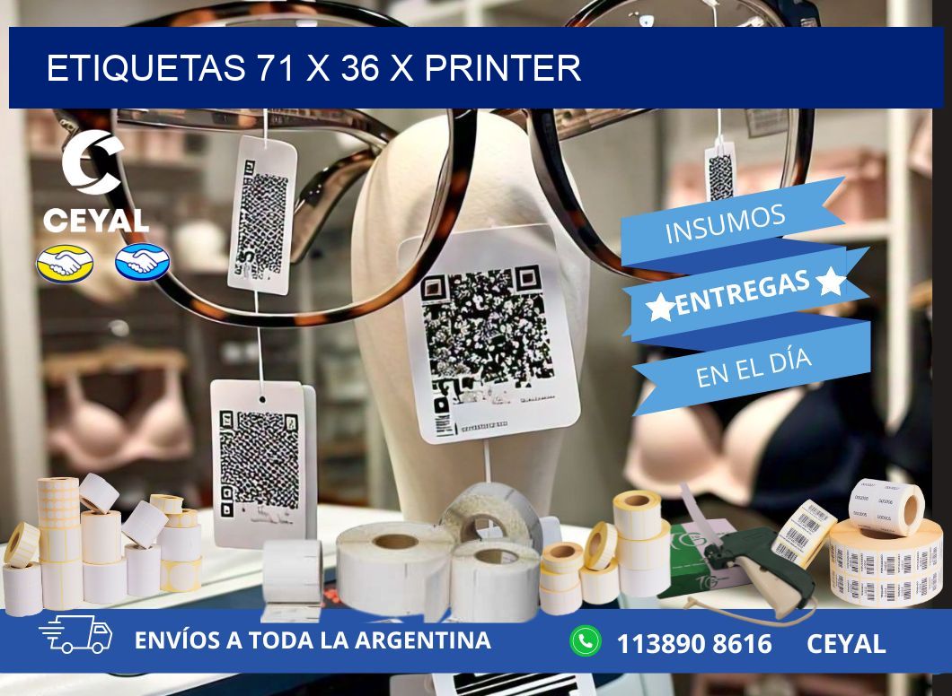 ETIQUETAS 71 x 36 X PRINTER