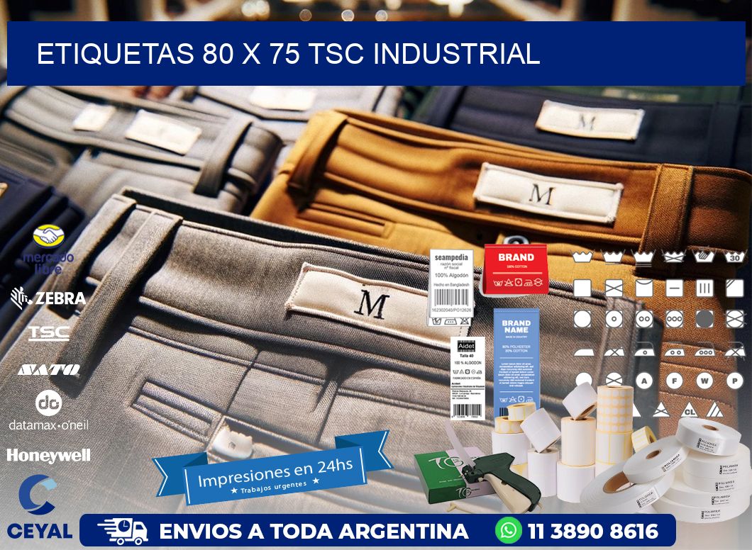 ETIQUETAS 80 x 75 TSC INDUSTRIAL