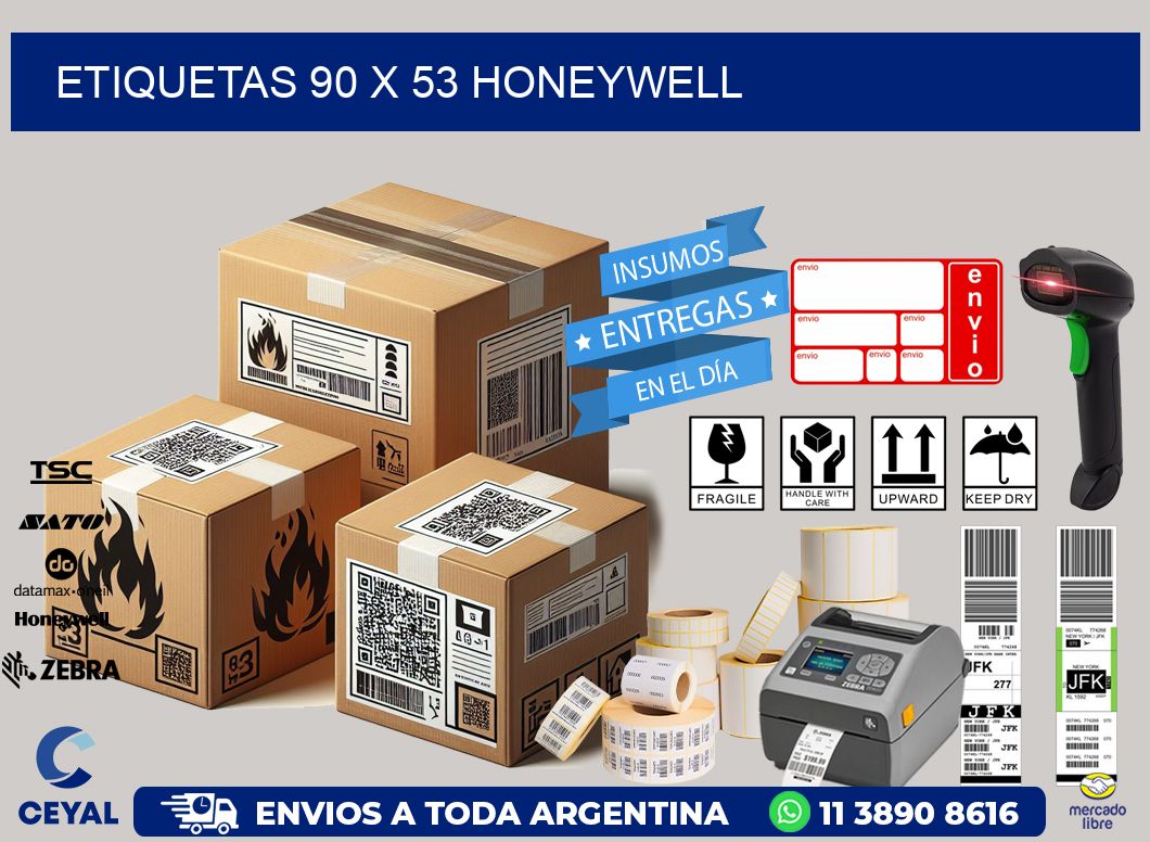 ETIQUETAS 90 x 53 HONEYWELL