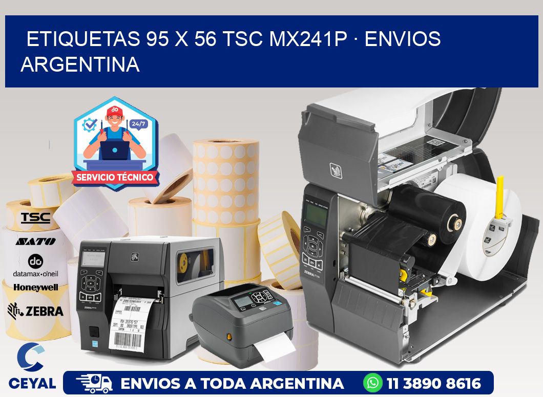 ETIQUETAS 95 x 56 TSC MX241P · ENVIOS ARGENTINA