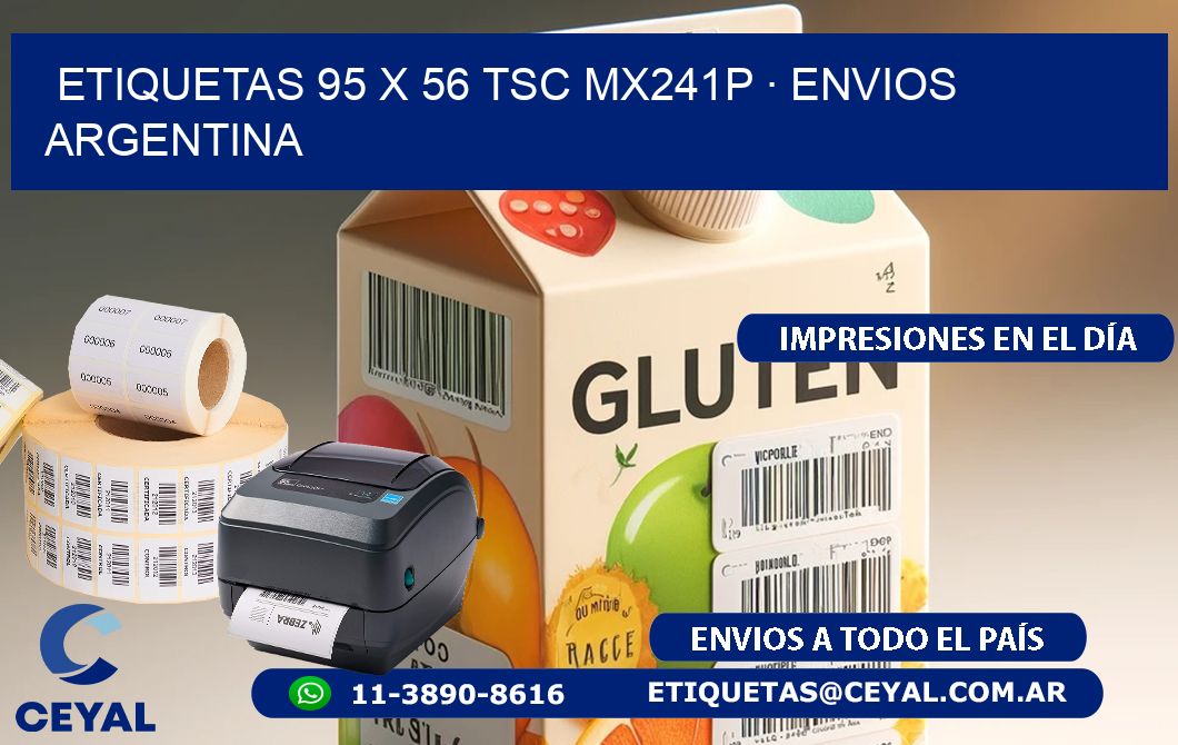 ETIQUETAS 95 x 56 TSC MX241P · ENVIOS ARGENTINA