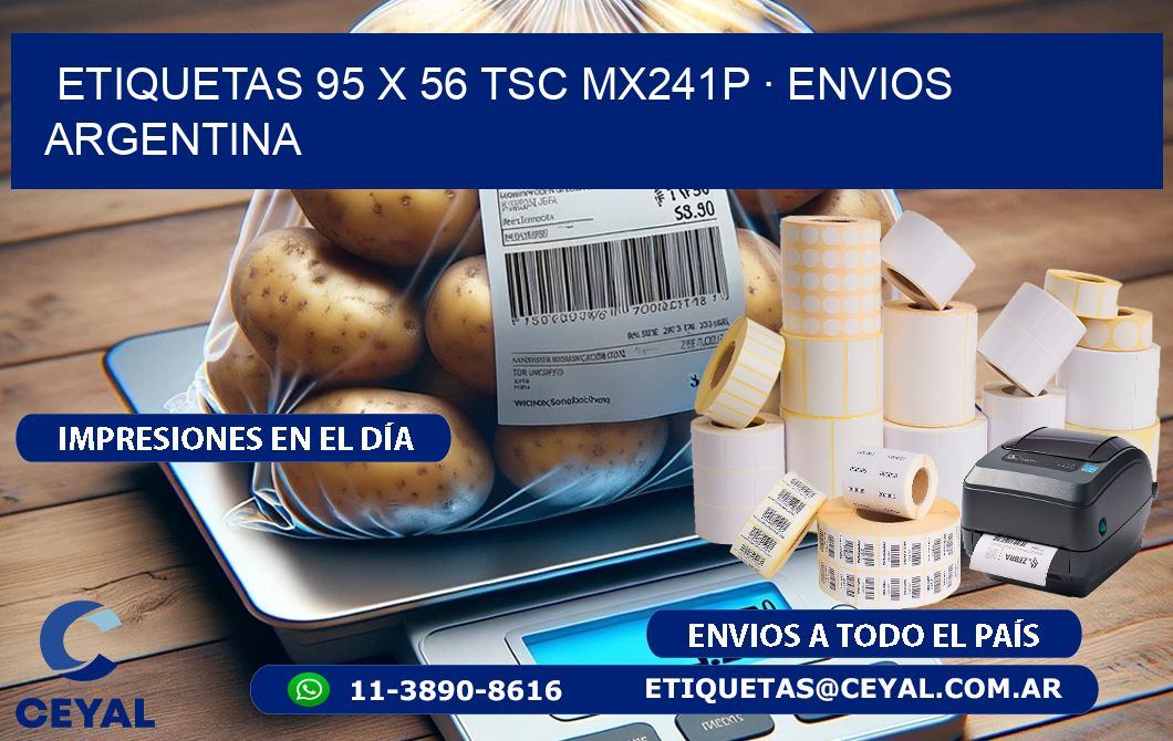 ETIQUETAS 95 x 56 TSC MX241P · ENVIOS ARGENTINA