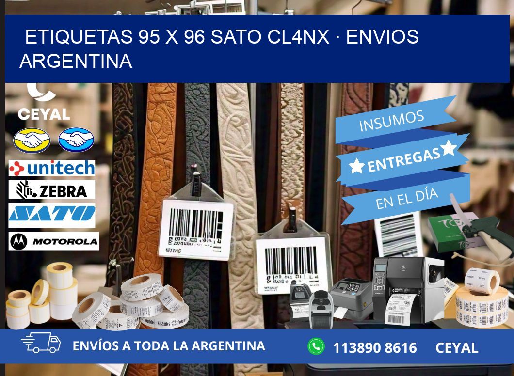 ETIQUETAS 95 x 96 SATO CL4NX · ENVIOS ARGENTINA