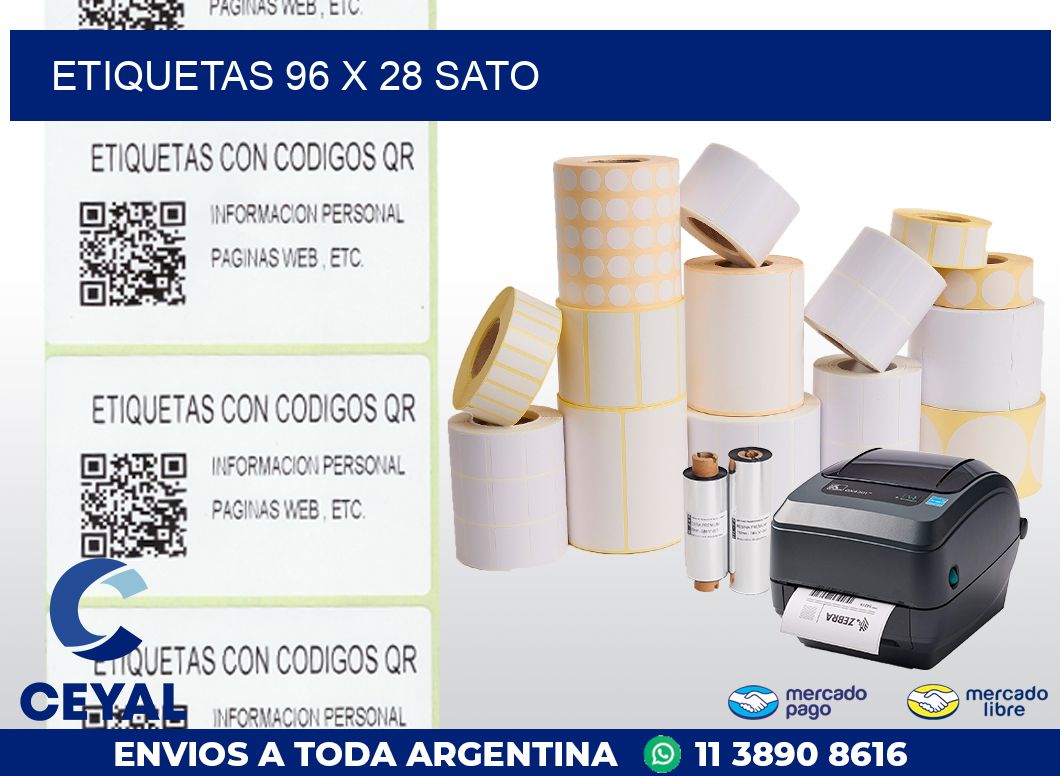 ETIQUETAS 96 x 28 SATO