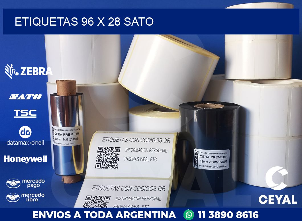 ETIQUETAS 96 x 28 SATO