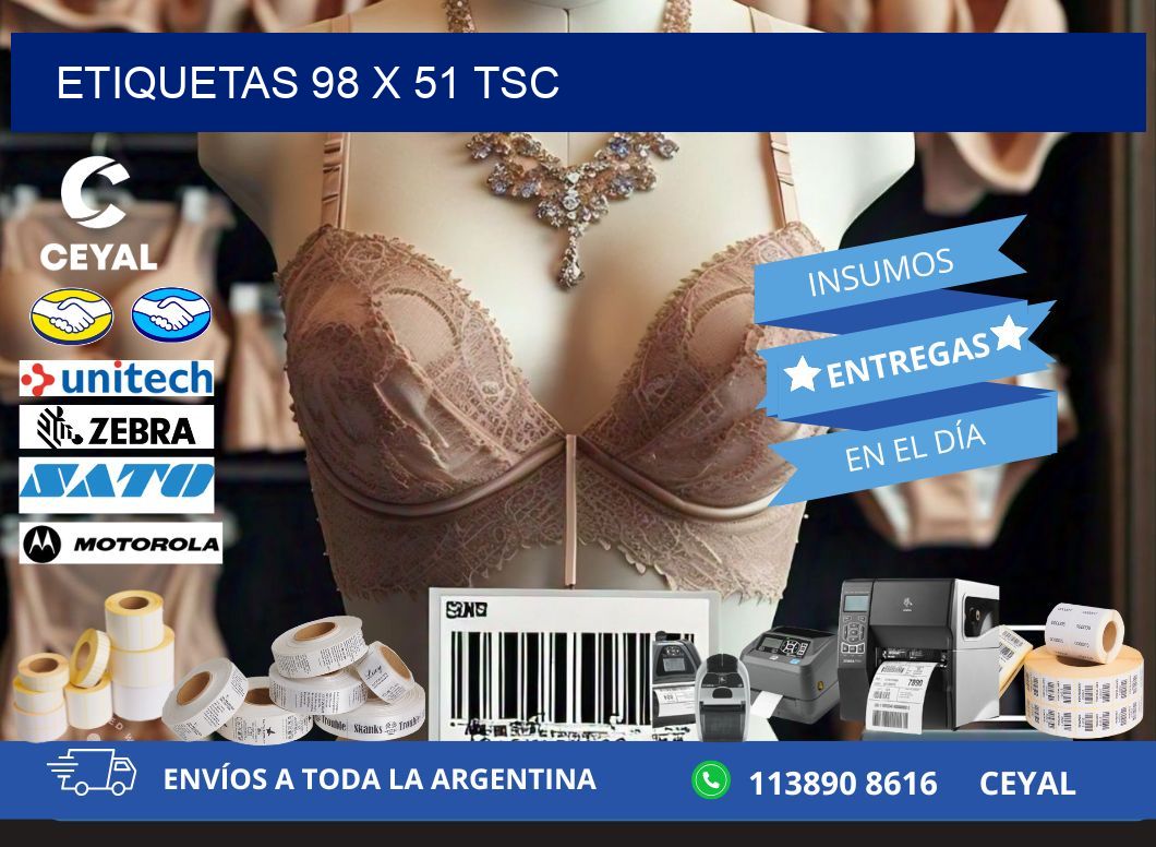 ETIQUETAS 98 x 51 TSC