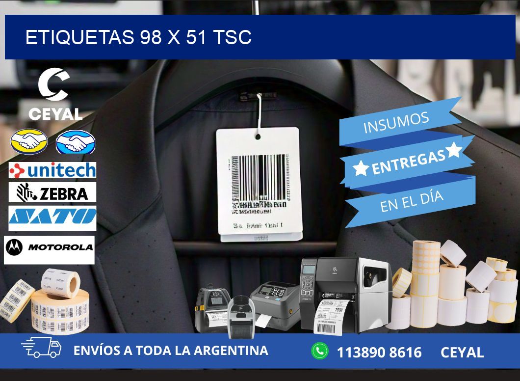 ETIQUETAS 98 x 51 TSC