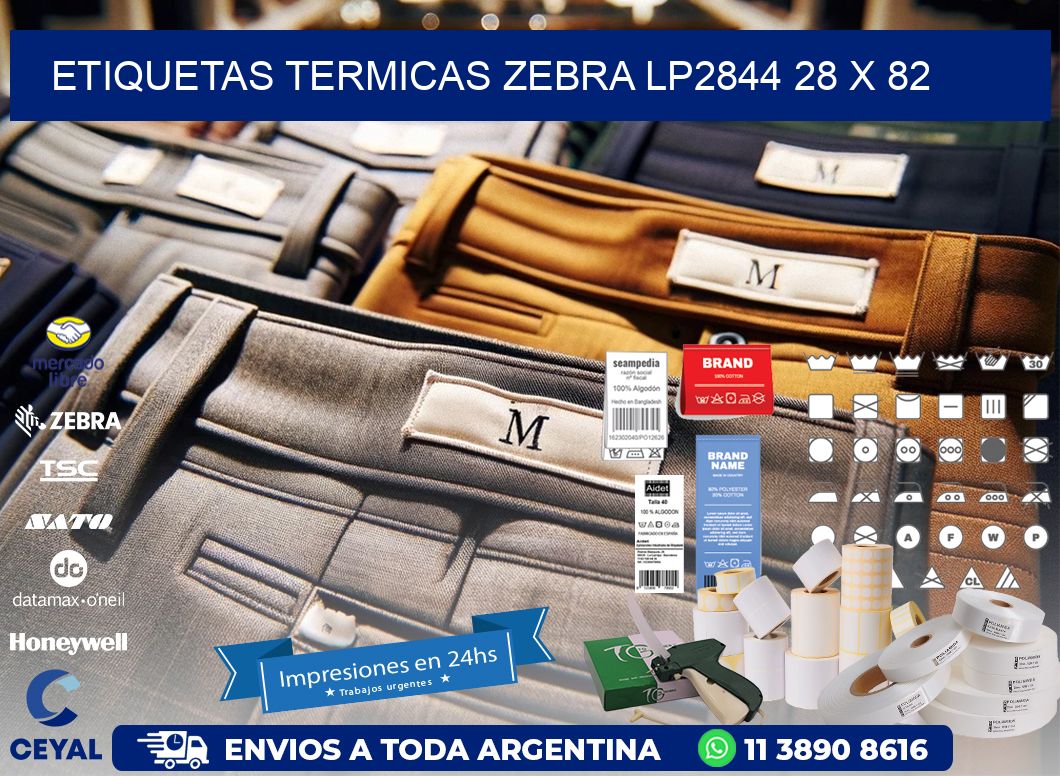 ETIQUETAS TERMICAS ZEBRA LP2844 28 x 82