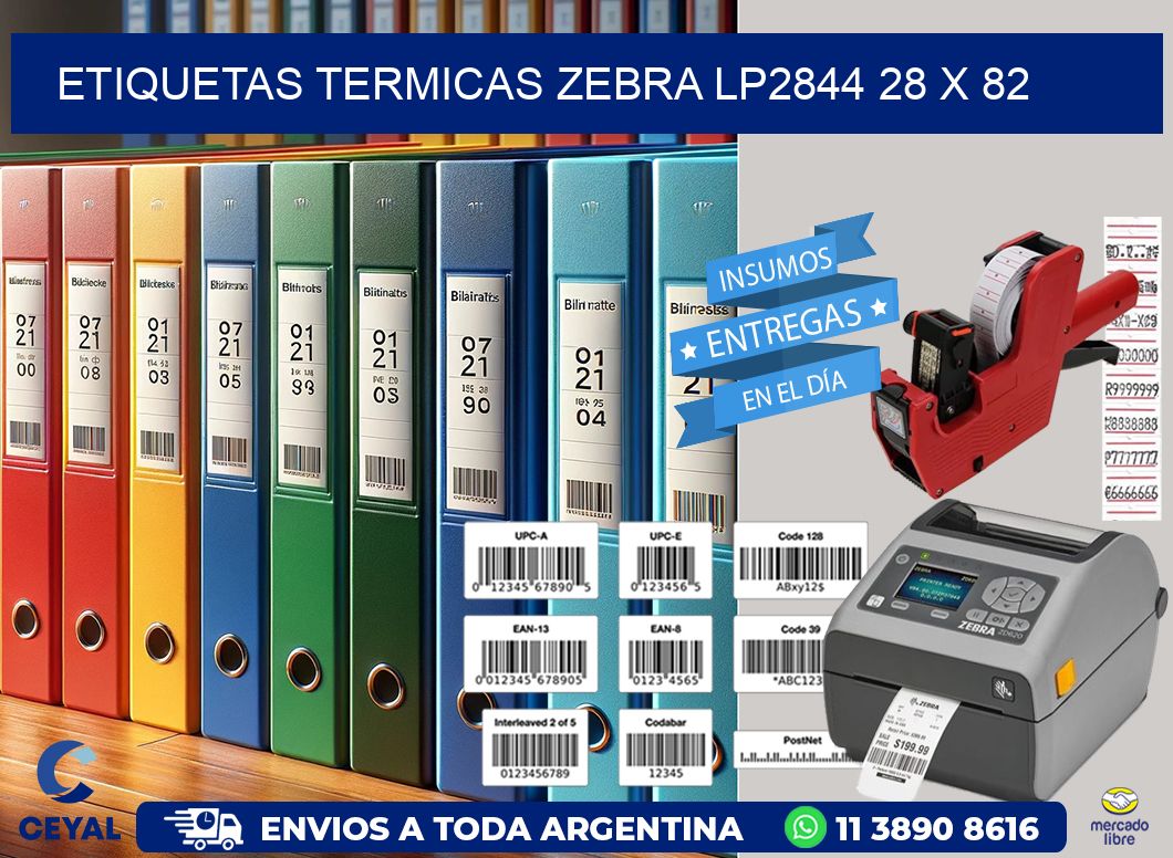 ETIQUETAS TERMICAS ZEBRA LP2844 28 x 82