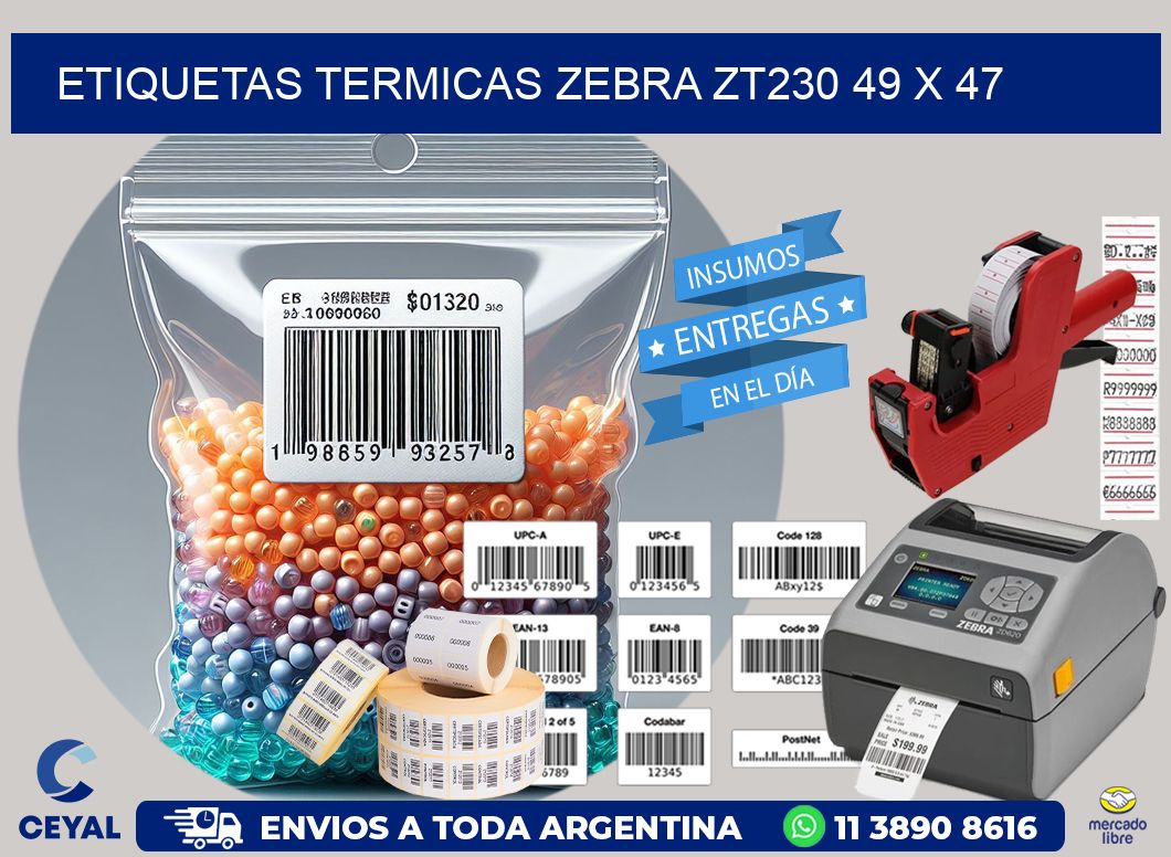 ETIQUETAS TERMICAS ZEBRA ZT230 49 x 47