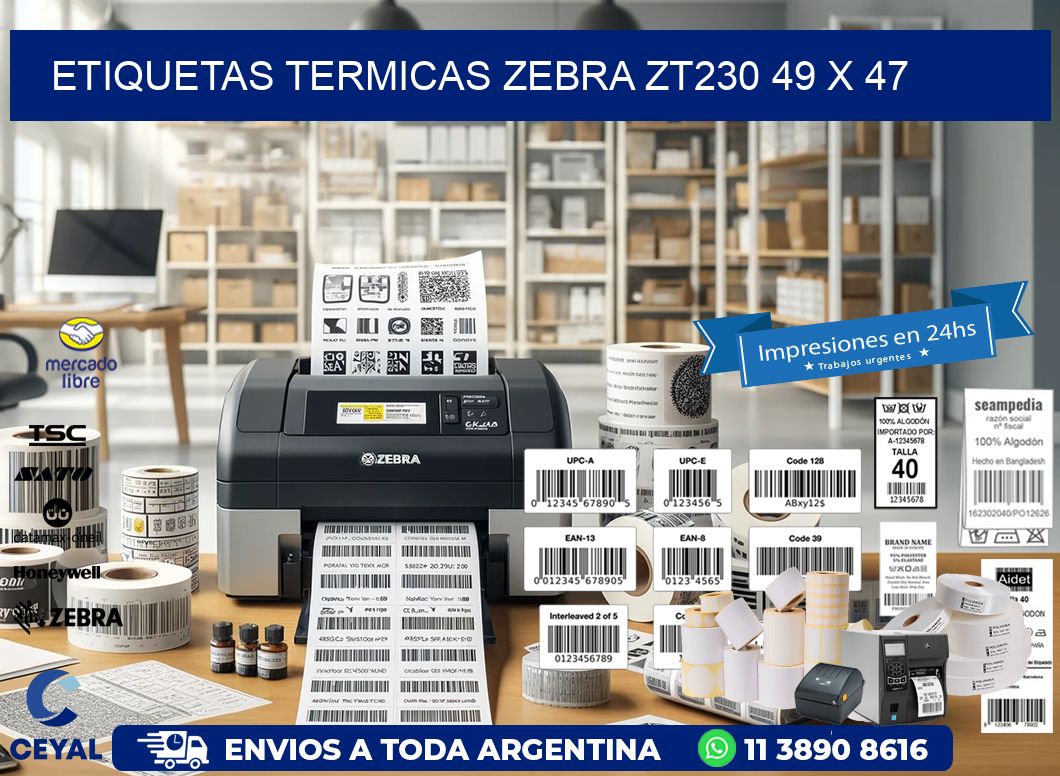 ETIQUETAS TERMICAS ZEBRA ZT230 49 x 47