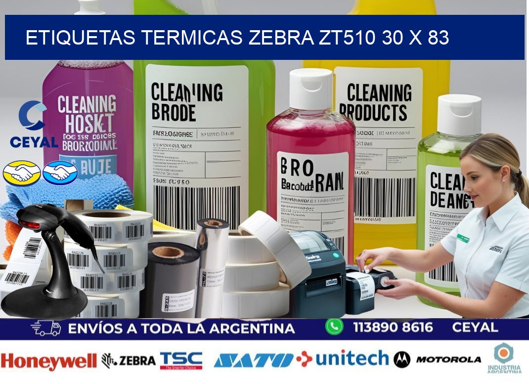 ETIQUETAS TERMICAS ZEBRA ZT510 30 x 83