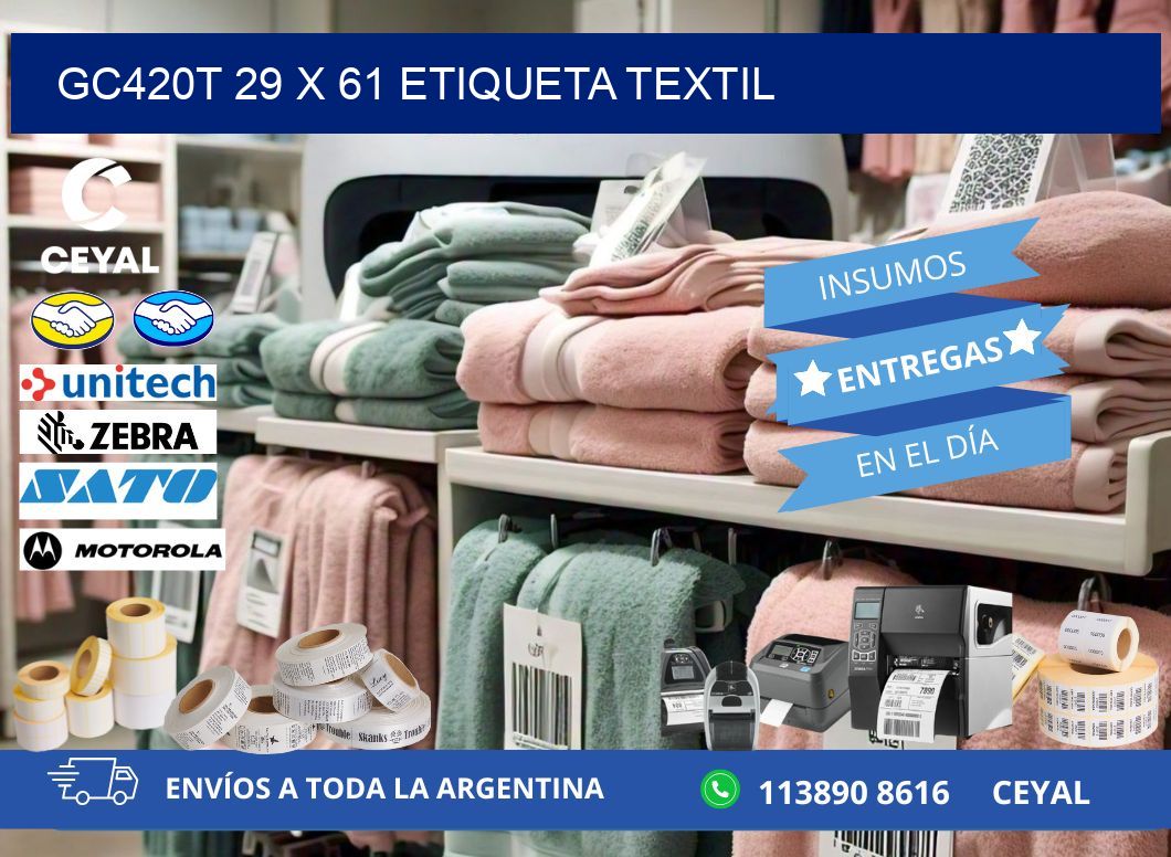 GC420T 29 x 61 ETIQUETA TEXTIL