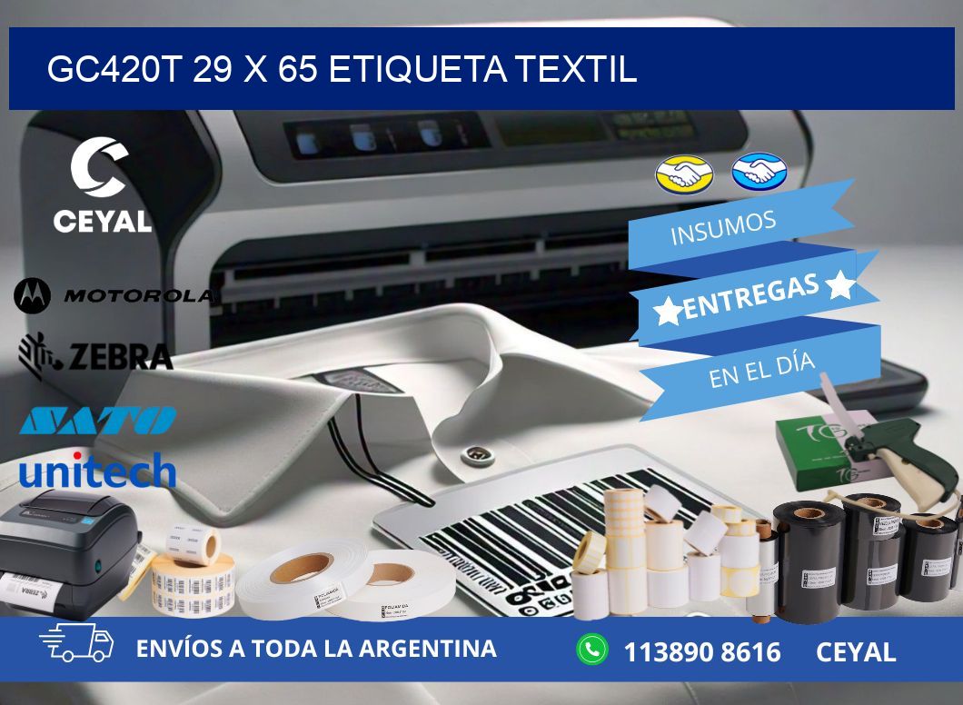 GC420T 29 x 65 ETIQUETA TEXTIL