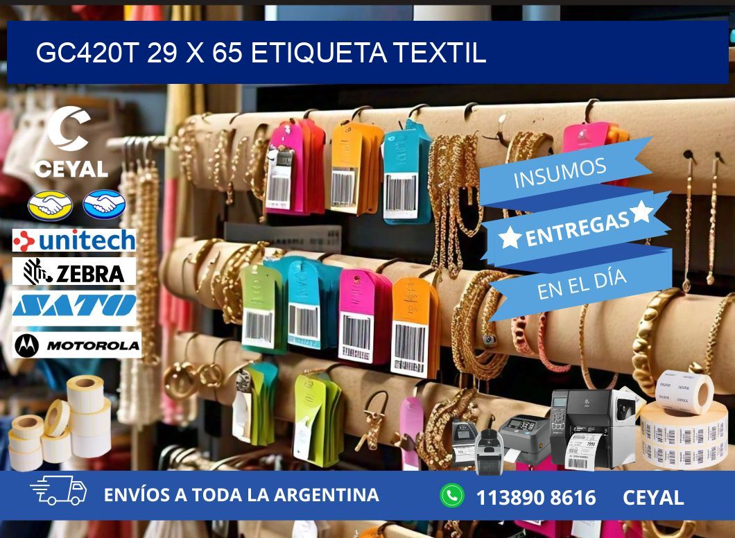 GC420T 29 x 65 ETIQUETA TEXTIL