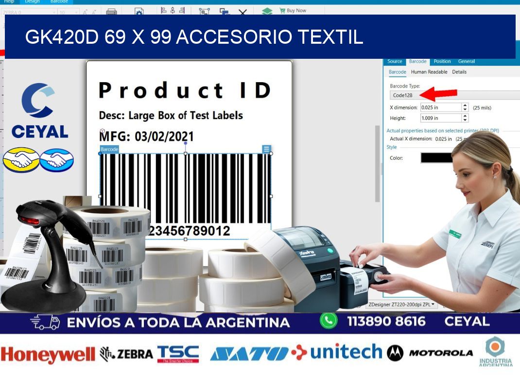 GK420D 69 x 99 ACCESORIO TEXTIL