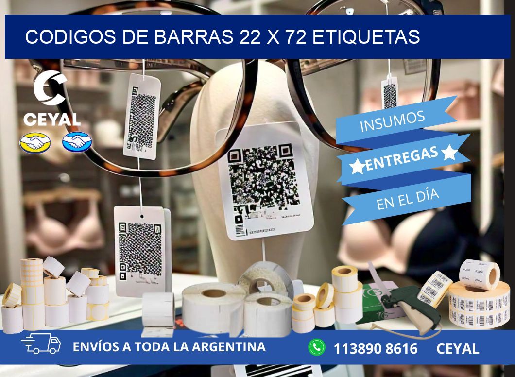 codigos de barras 22 x 72 etiquetas