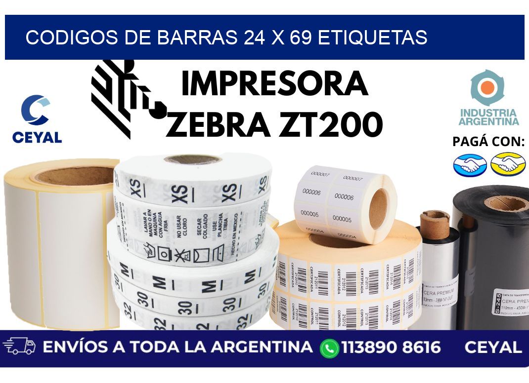 codigos de barras 24 x 69 etiquetas