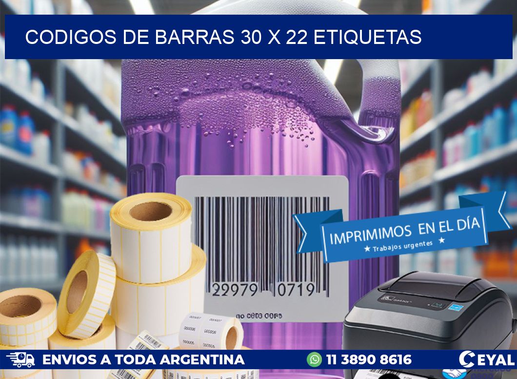 codigos de barras 30 x 22 etiquetas
