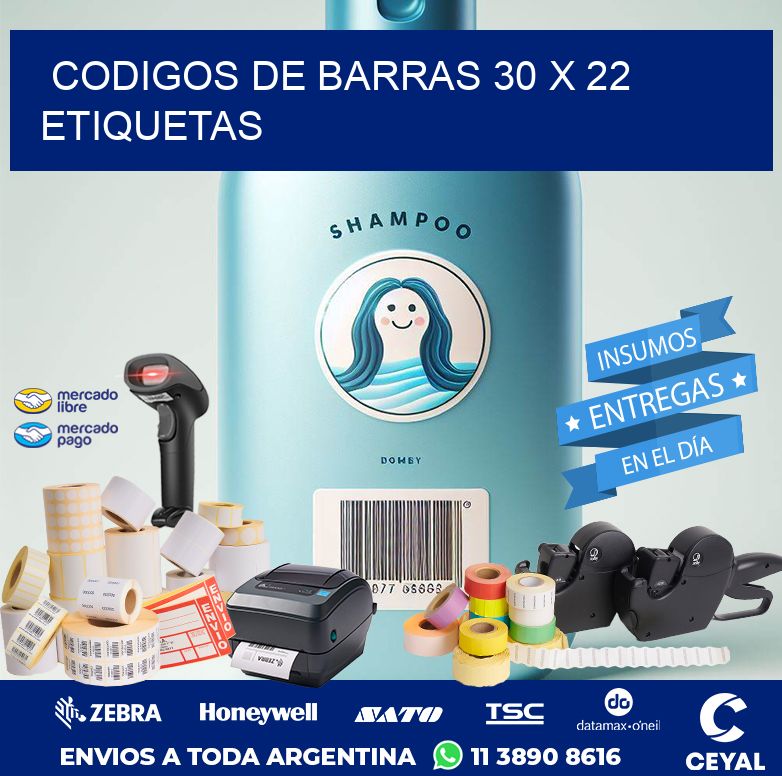 codigos de barras 30 x 22 etiquetas