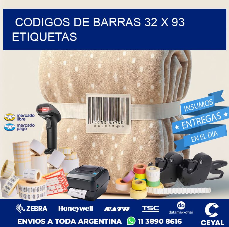 codigos de barras 32 x 93 etiquetas
